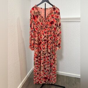 Floral V-Neck Maxi Dress